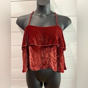 MADEWELL Velvet Tiered Cami Top – Size L